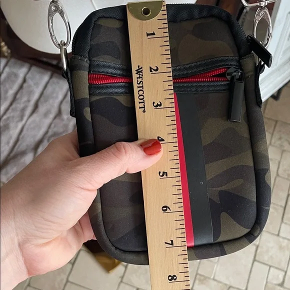 Camouflage Crossbody with Red Accent - Haute Shore neoprene - Picture 12 of 14